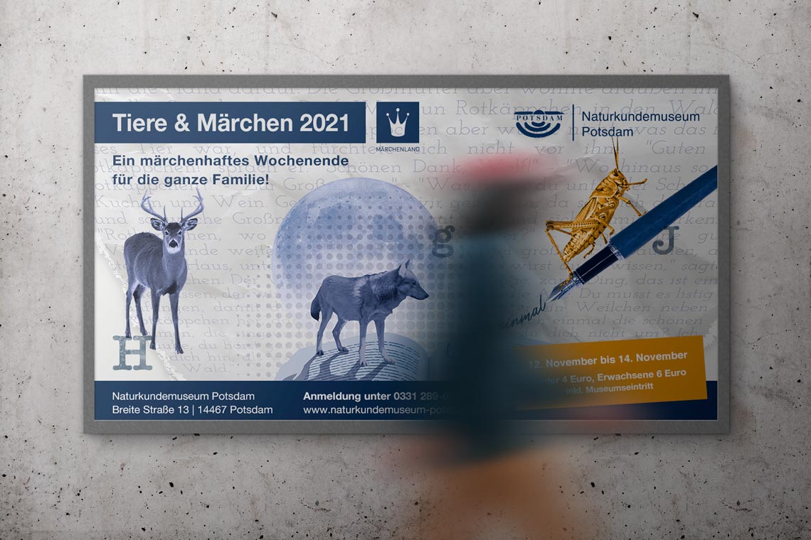 Werbeanzeigen für das Naturkundemuseum Potsdam