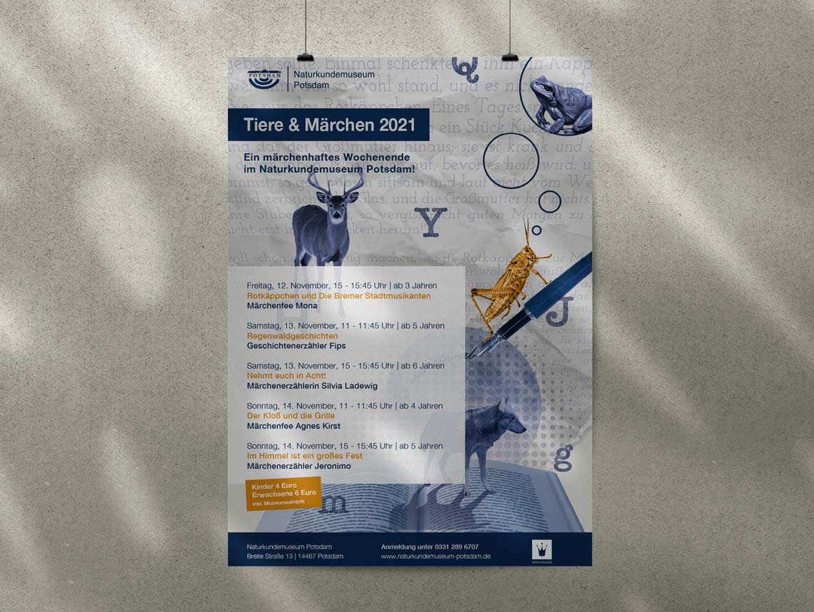 Plakat für das Naturkundemuseum Potsdam