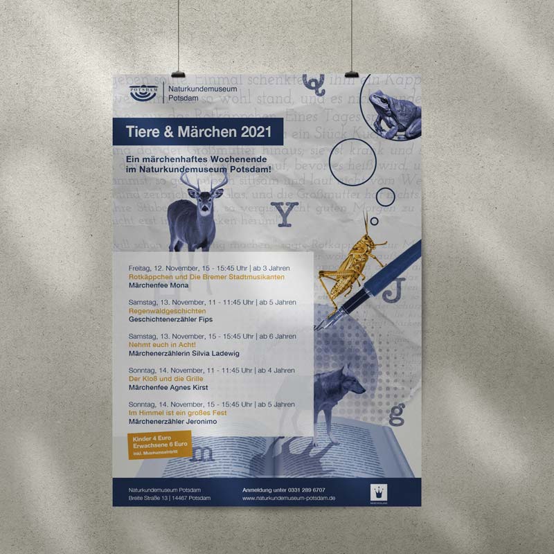 Plakatgestaltung für das Naturkundemuseum Potsdam